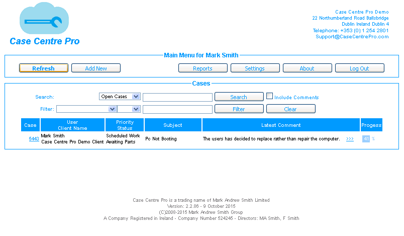 Case Centre Pro for IT Support